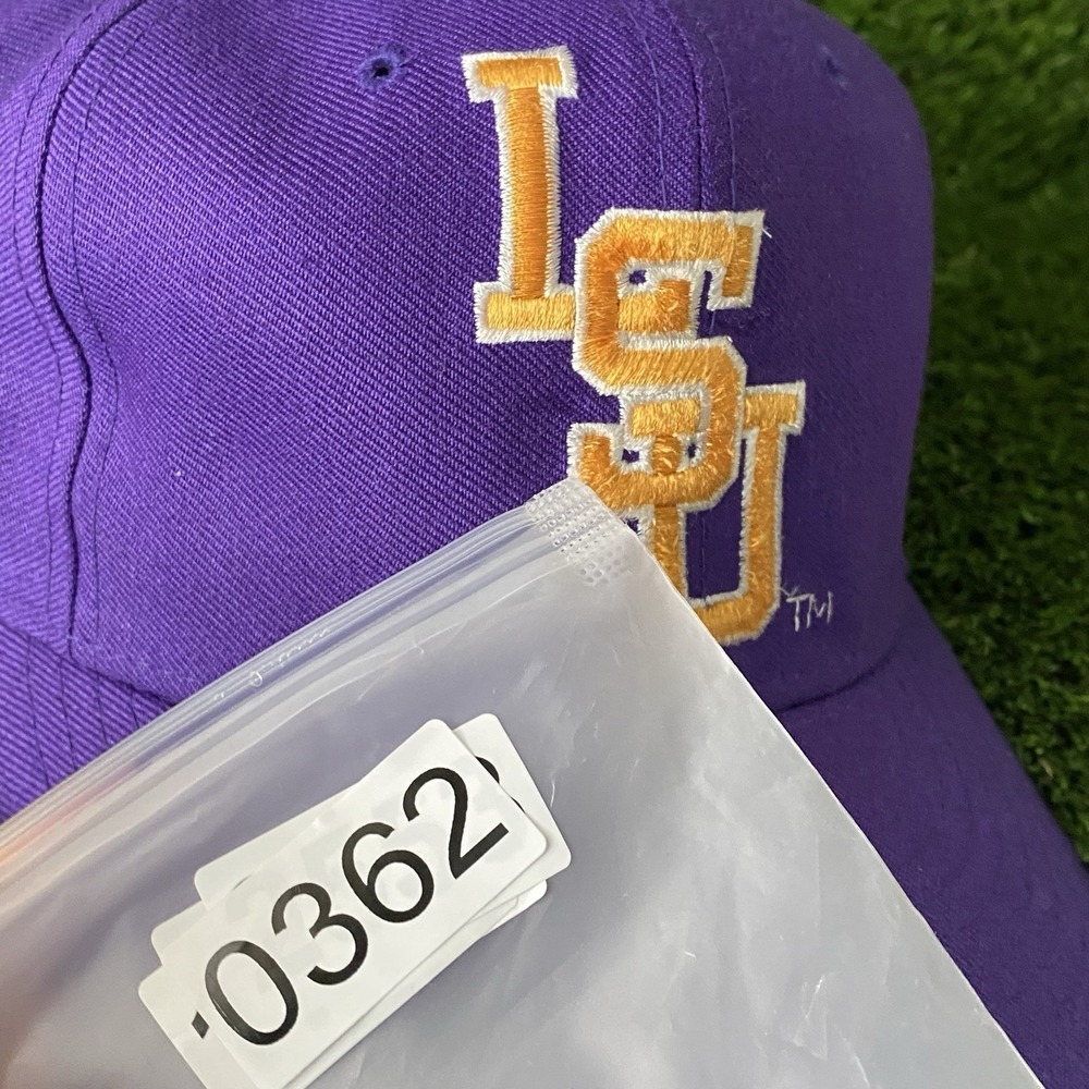 VTG LSU New Era Pro Model 50fifty Fitted 7.5‎ Embroidered Baseball Cap Hat NCAA - Picture 8 of 9